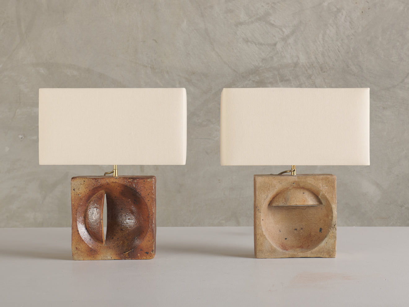 SAND STONE LAMP BY PIERRE DIGAN, c1960