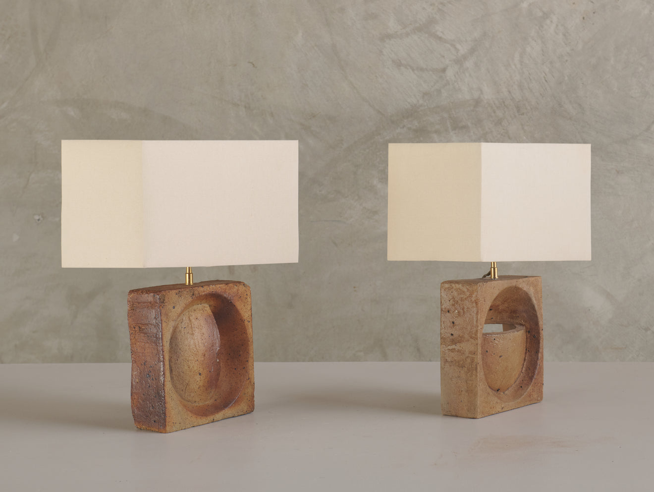 SAND STONE LAMP BY PIERRE DIGAN, c1960