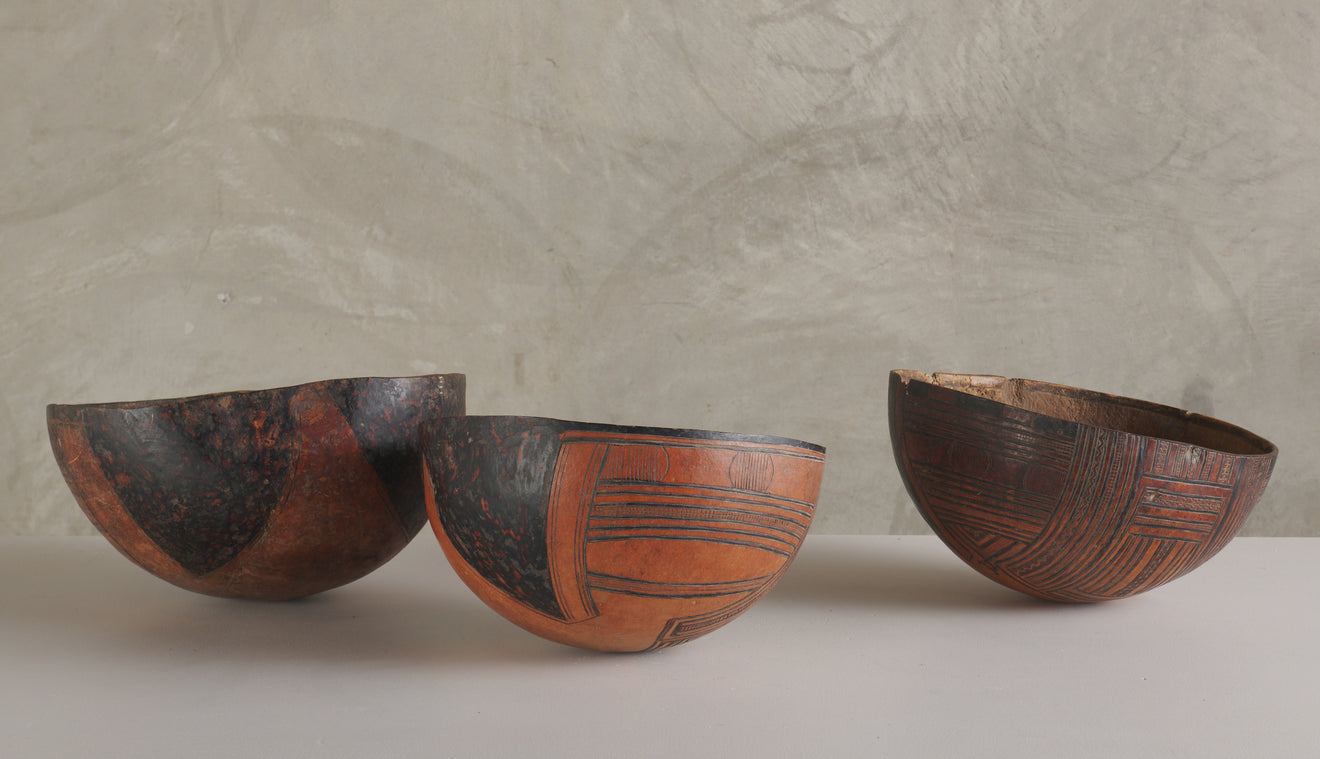 SET OF 3 AFRICAN GOURDS