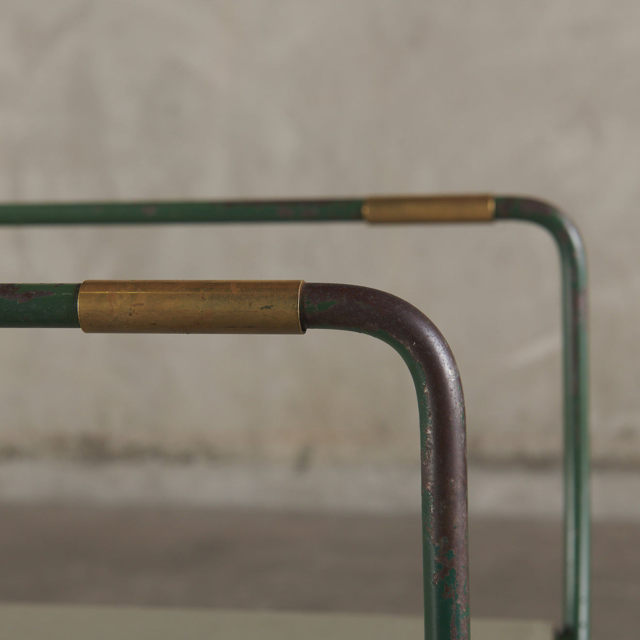 SET OF 4 FRENCH IRON & BRASS ARM CHAIRS, 1940