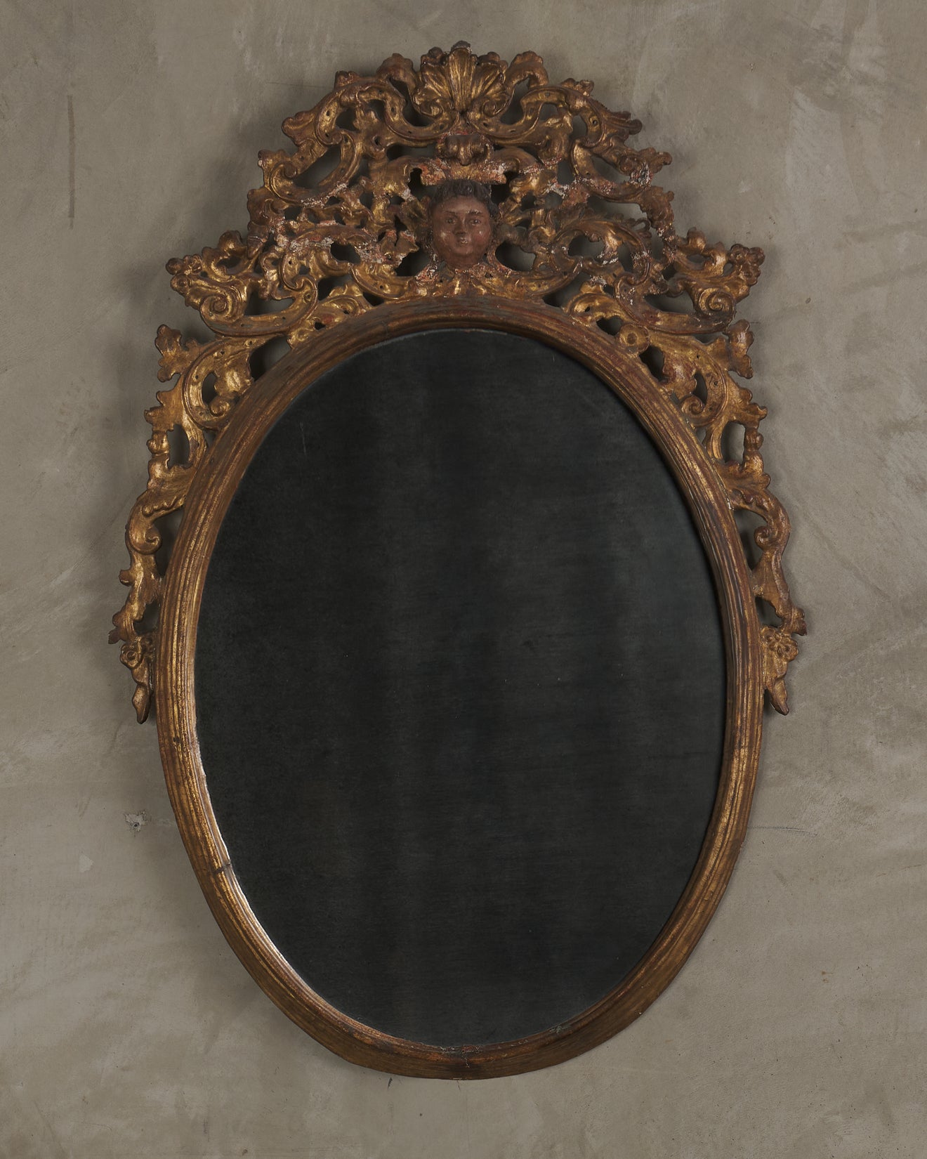 SICILIAN GILT MIRROR,  18TH C