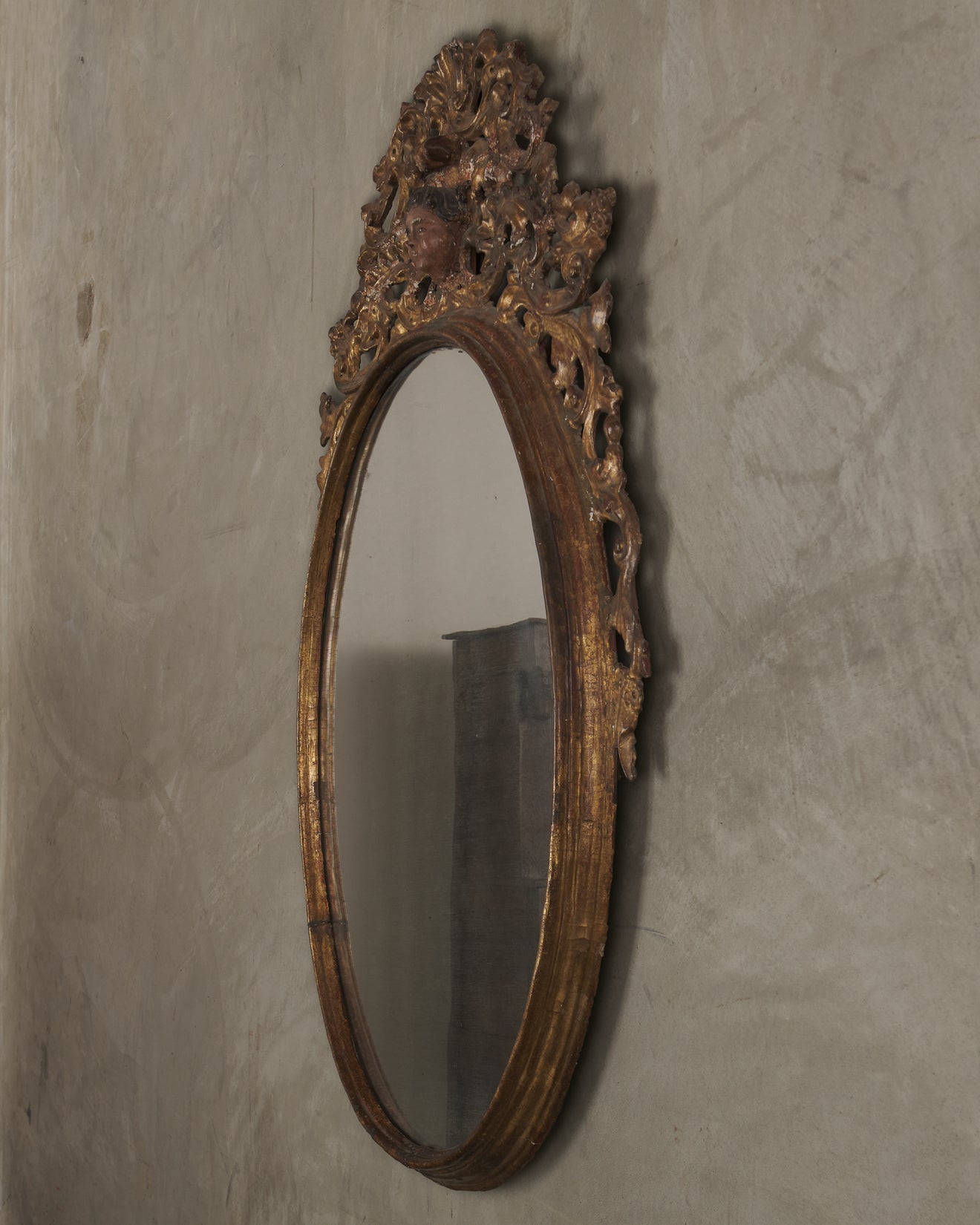 SICILIAN GILT MIRROR,  18TH C