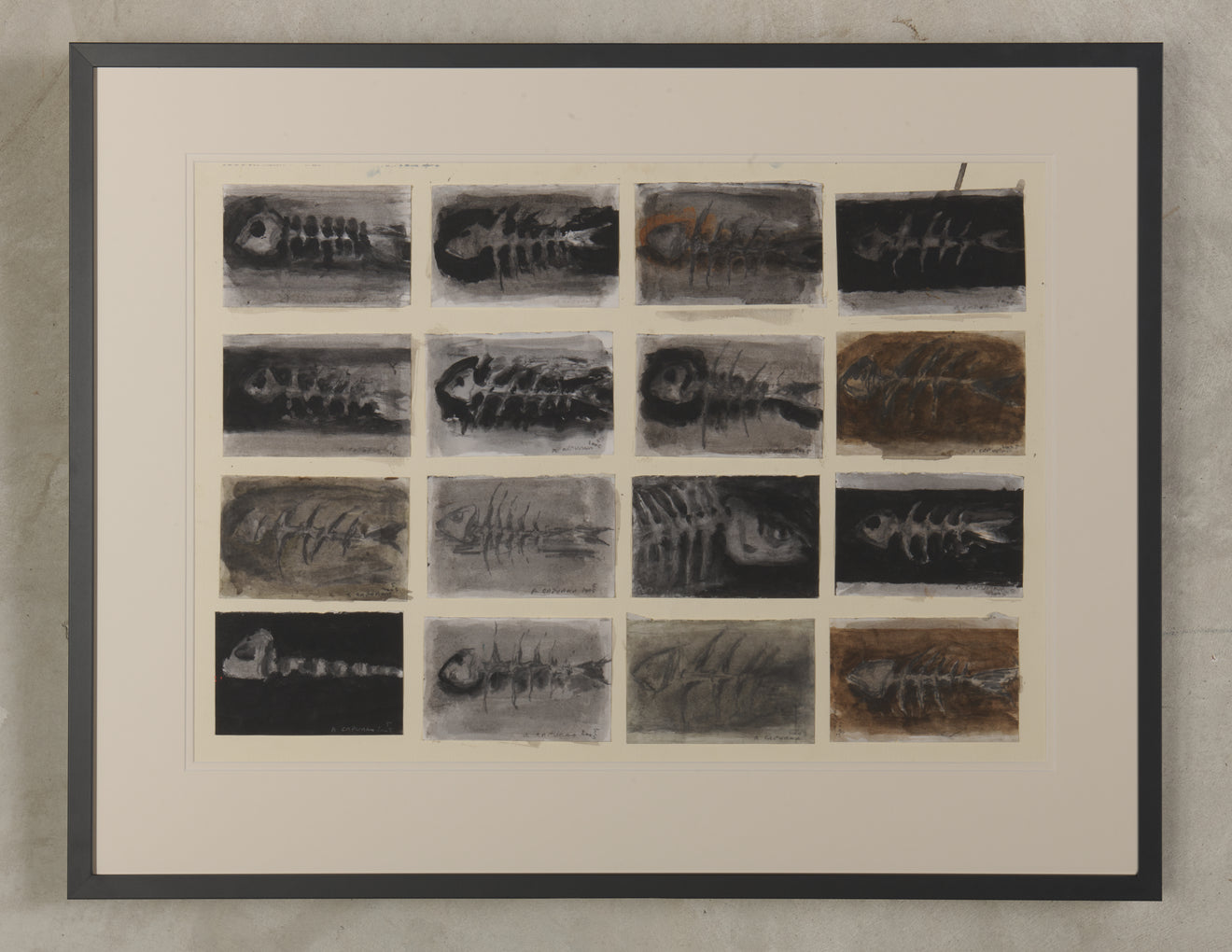 SIGNED COLLECTION OF FISH SKETCHES