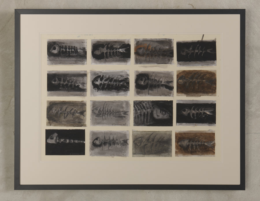SIGNED COLLECTION OF FISH SKETCHES