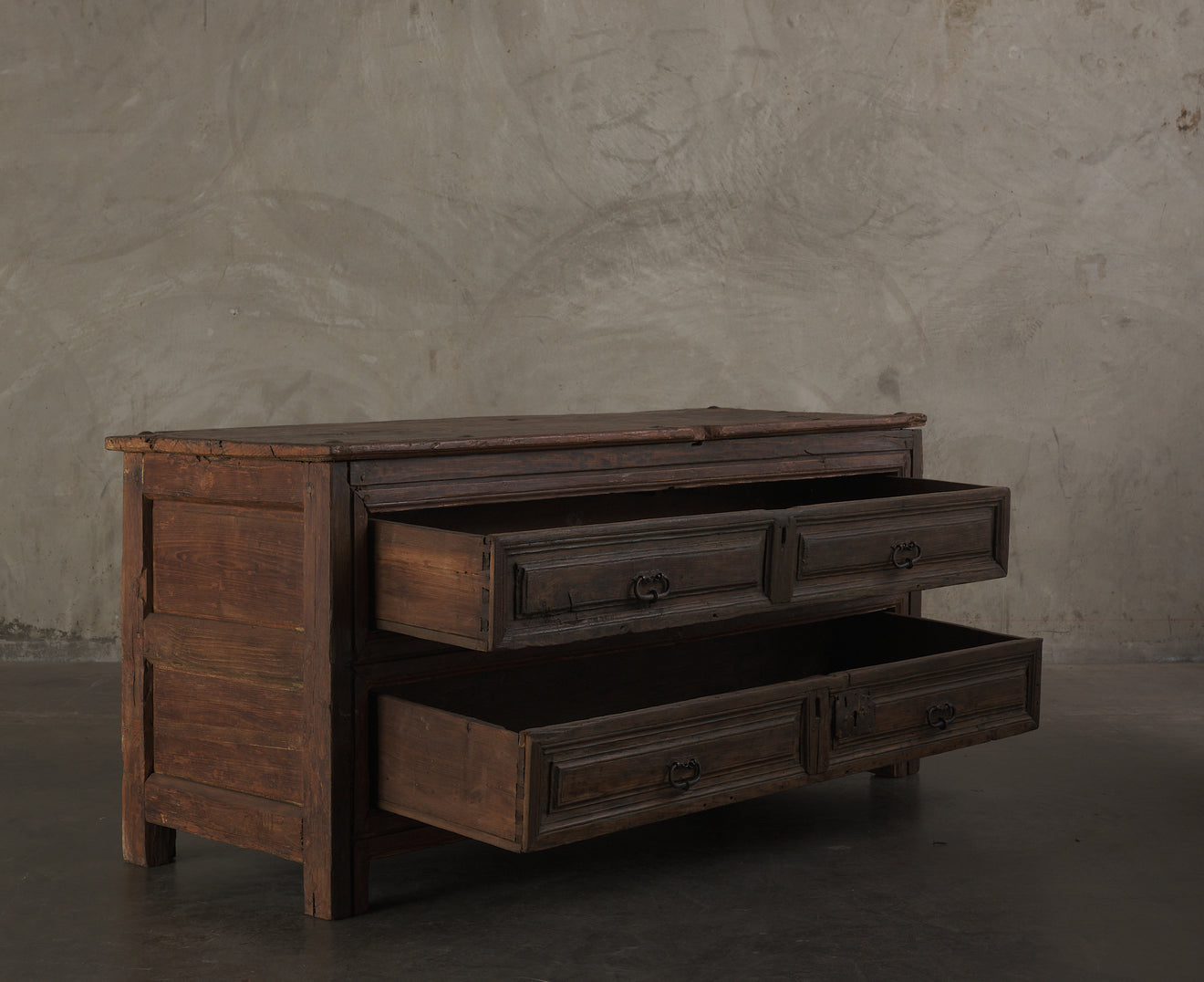 17th C SPANISH CARVED WALNUT VESTMENT CHEST