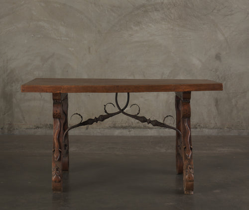 SPANISH COLONIAL HIGHLY CARVED TABLE, 19th C