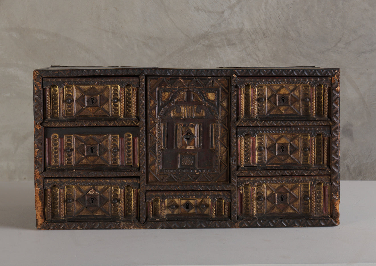 SPANISH COLONIAL TABLE TOP VARGUENO, 19TH C