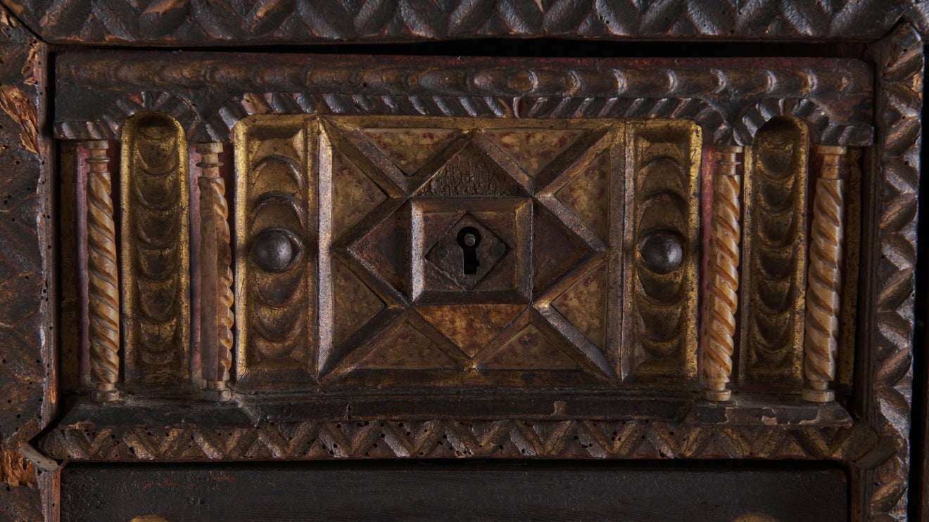 SPANISH COLONIAL TABLE TOP VARGUENO, 19TH C