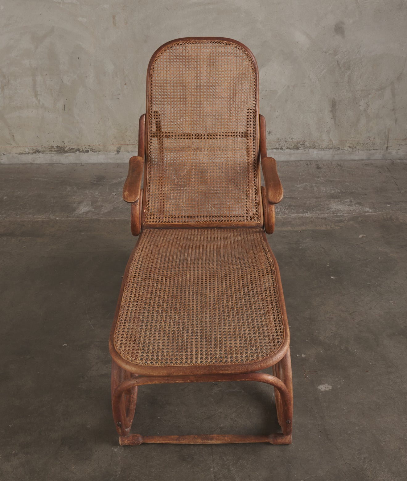 THONET BENT WOOD CHAISE LOUNGE, AUSTRIA, C1888