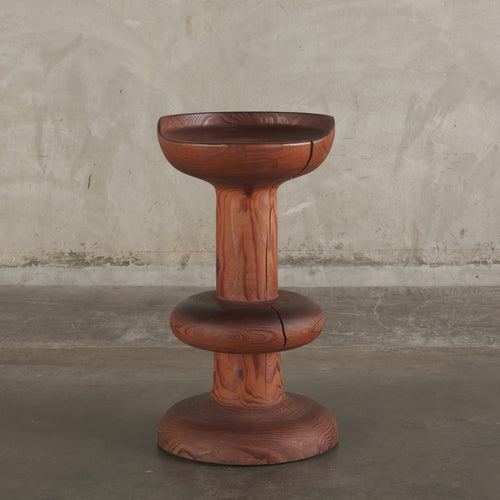 TURNED WOOD STOOL