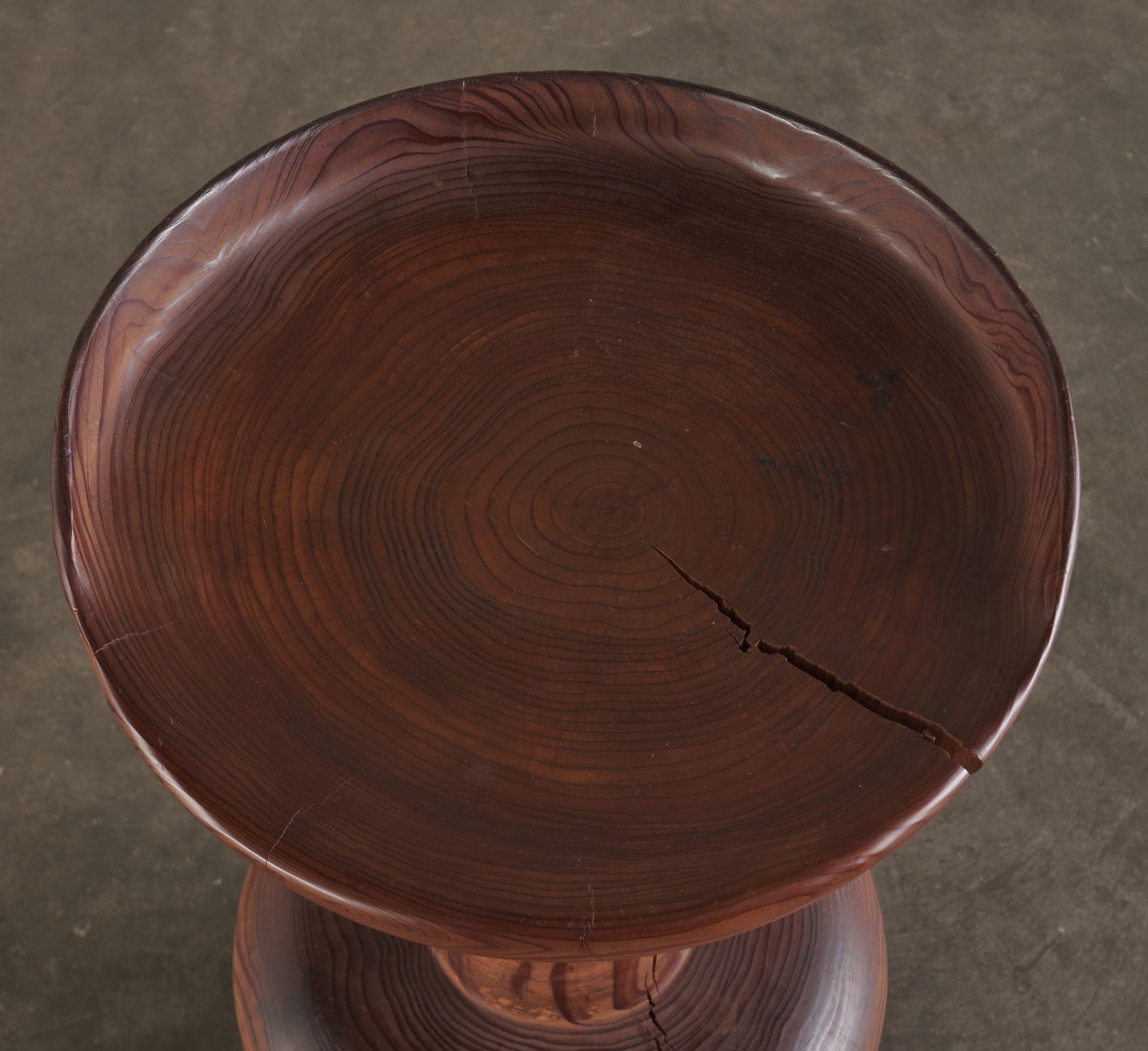 TURNED WOOD STOOL