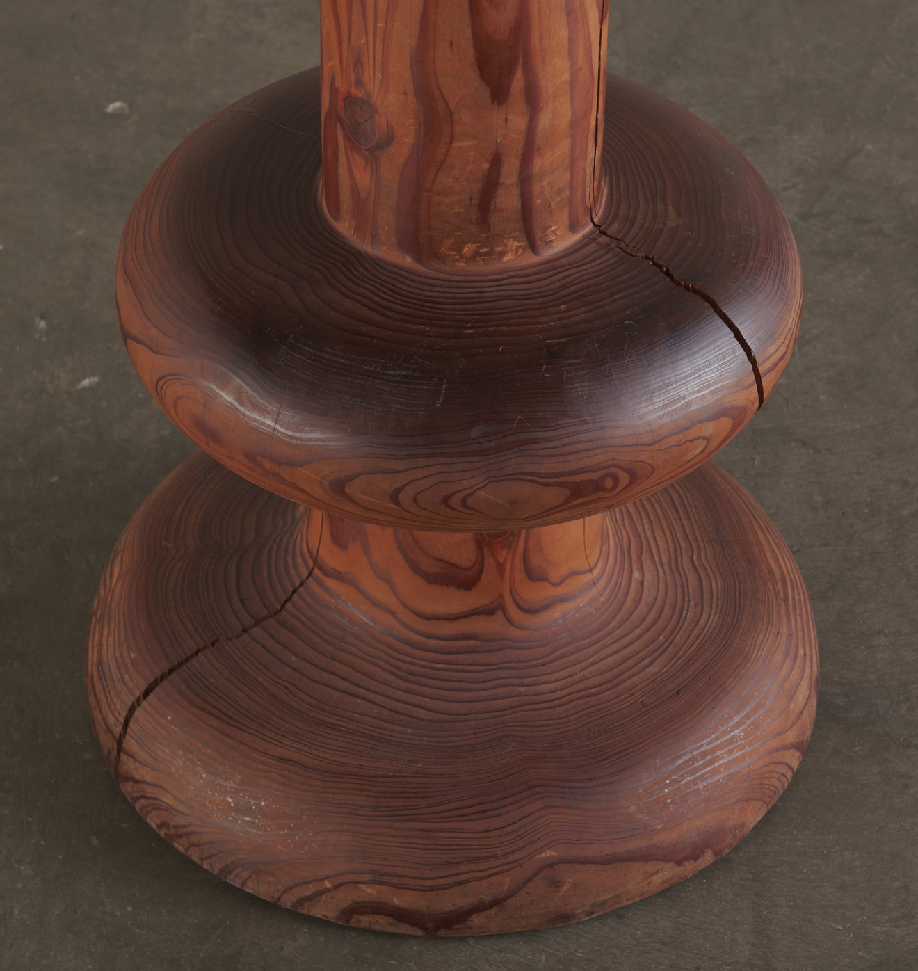 TURNED WOOD STOOL