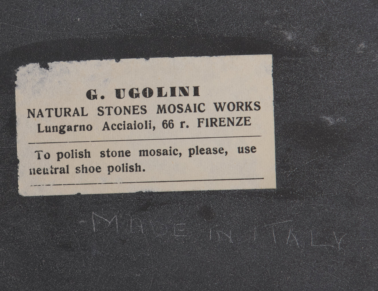 UGOLONI PIETRA DURA ( INLAID STONE) PLAQUE, c1950