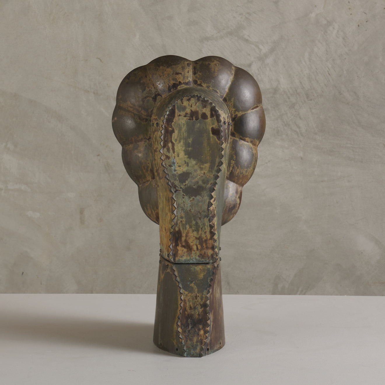 UNSIGNED BRUTALIST BRONZE SCULPTURE, 20TH C