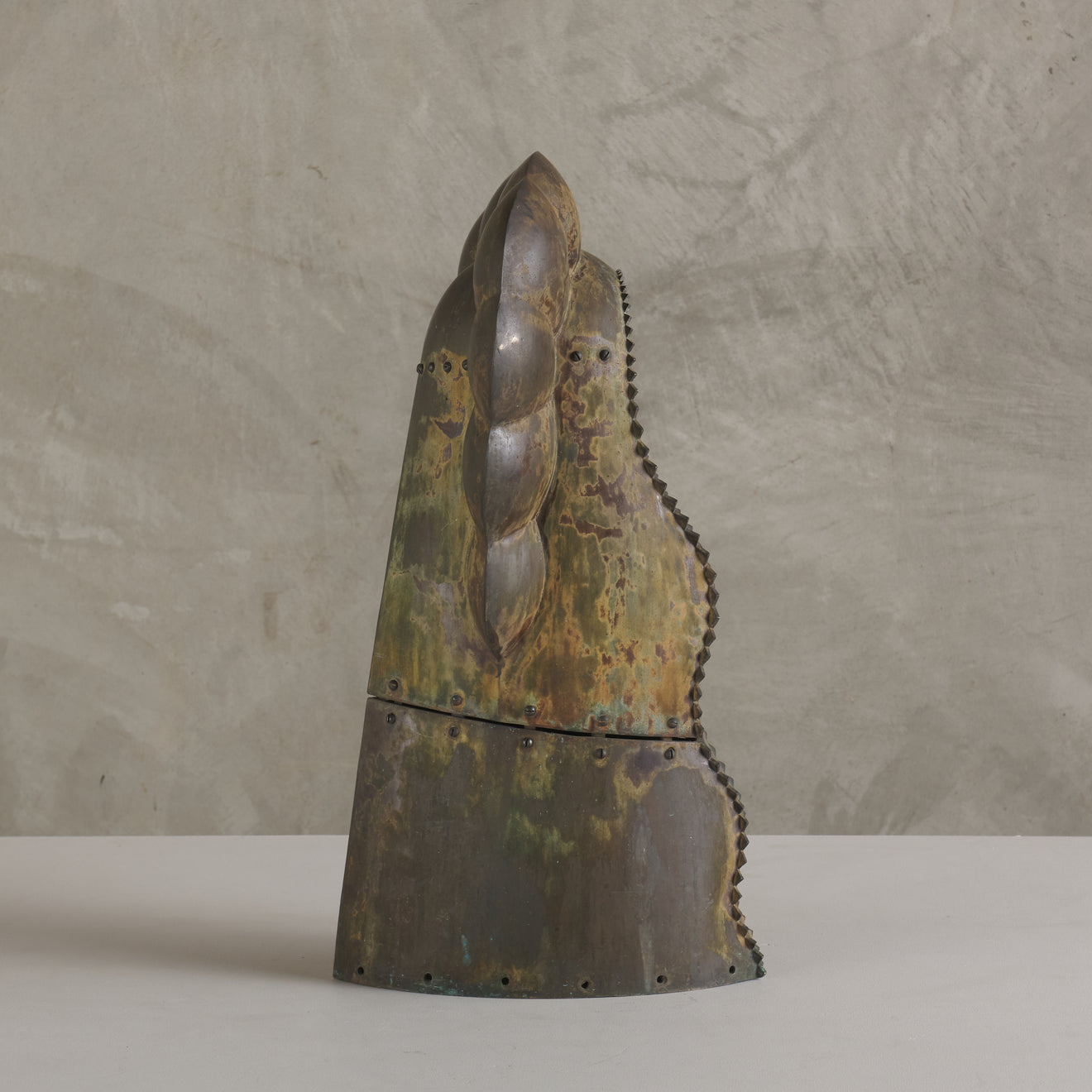 UNSIGNED BRUTALIST BRONZE SCULPTURE, 20TH C