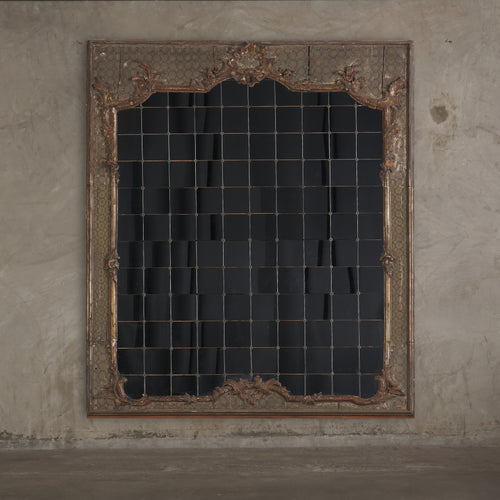 MONUMENTAL VENETIAN 18TH C FRAMED MIRROR