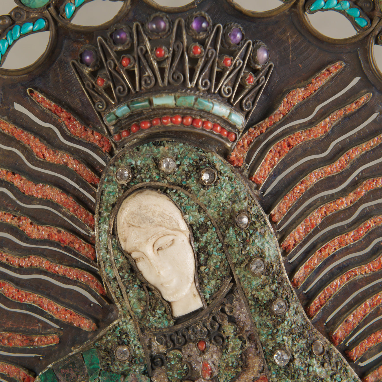 THE VIRGIN OF GUADALUPE BY MATIL POULAT, signed