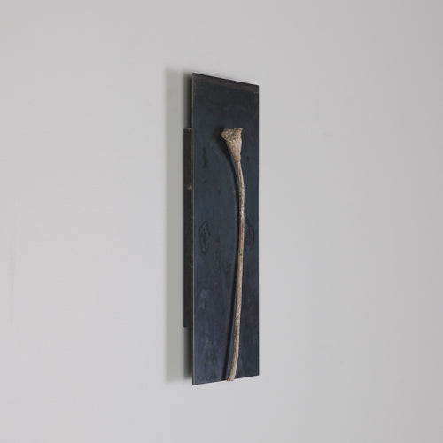 WALL PIECE WITH POPPY, AN HOMAGE TO ANSELM KEIFFER BY DIANE TINTOR