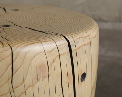 WHITE FIR SIDE TABLE BY DAN POLLOCK (a)