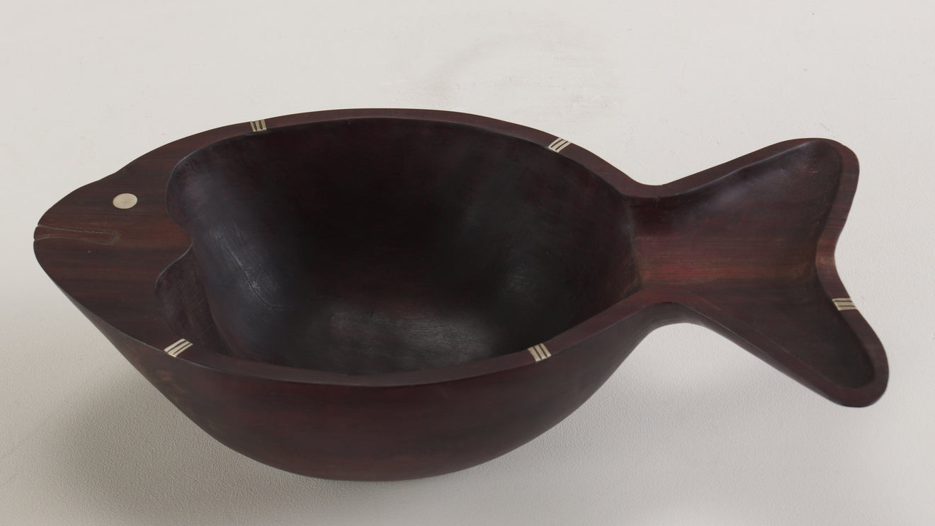 WOOD FISH BOWL