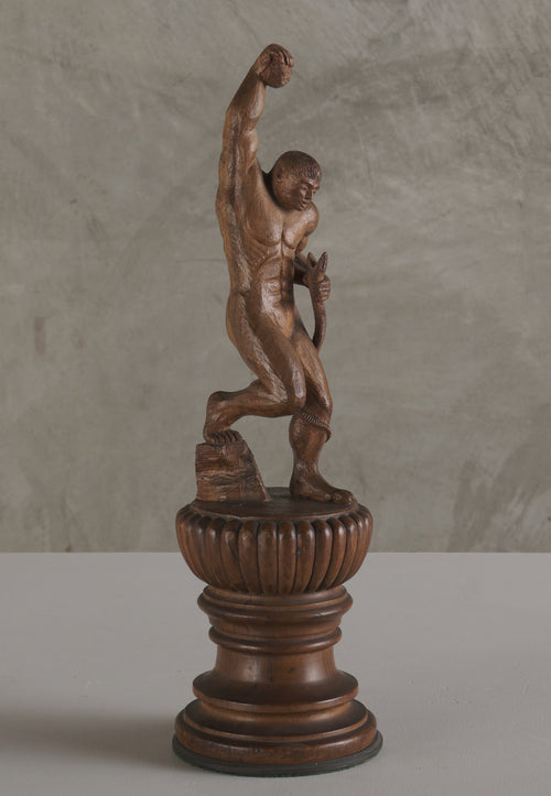 WOOD CARVED HERCULES FIGHTING ACHELOUS, EARLY 20TH CENTURY