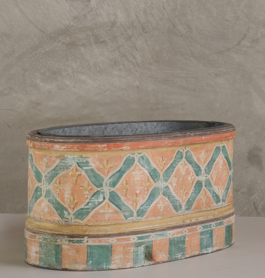 ITALIAN PAINTED WOOD PLANTER(s), 19TH C