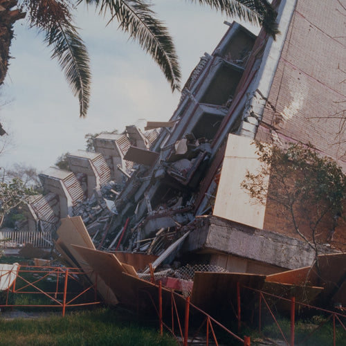 Triptych of 1985 Mexico City Earthquake by Elecio Russek