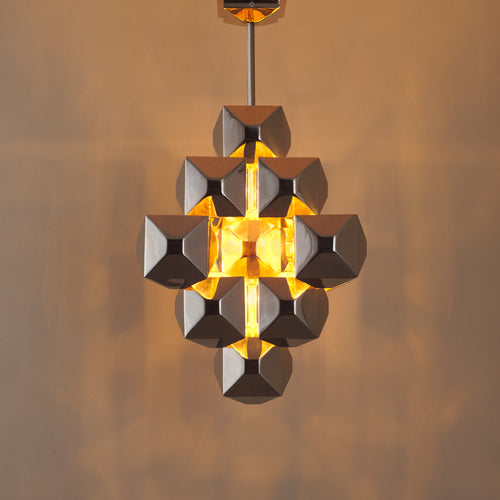 3-Squared Chandelier, Nickel