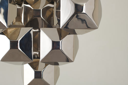 3-Squared Chandelier, Nickel