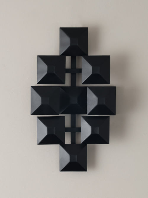 3-Squared Sconce, Black