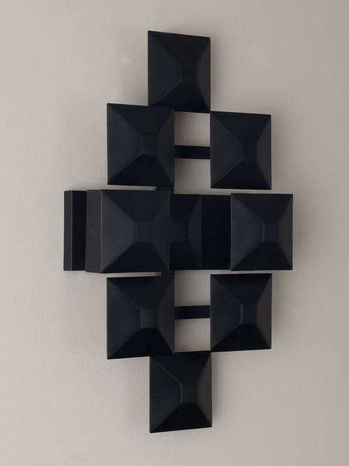 3-Squared Sconce, Black