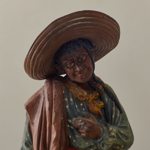 PANDURO ( 1847 - 1909 ) CLAY FIGURAL BOOKENDS