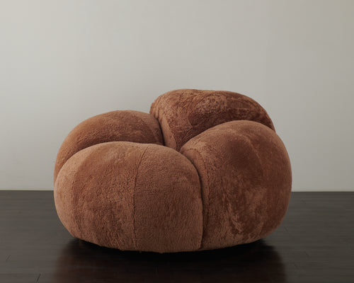 BC WORKSHOP PEYOTE CHAIR IN COGNAC SHEARLING