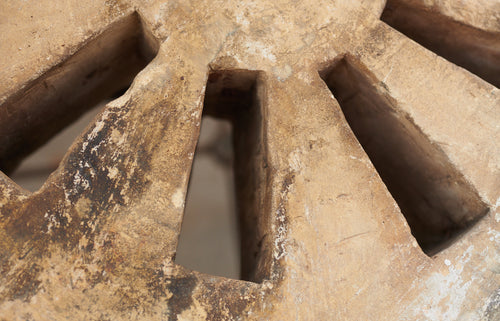 CARVED SANDSTONE WINDOW GRILL TABLE