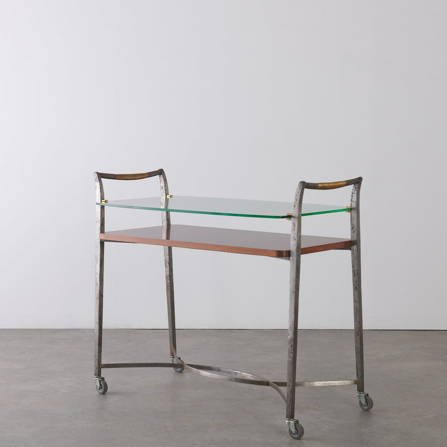 ￼DOMINIQUE 2-TIER BAR CART