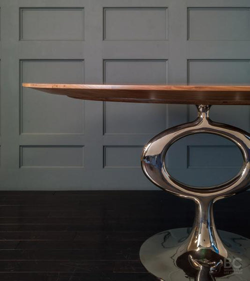 Op Round Table, Nickel plated