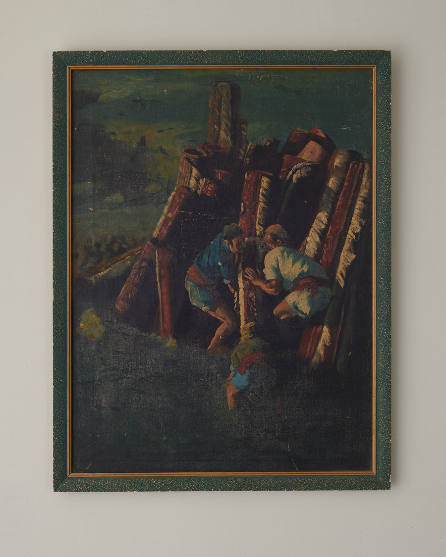 GROUP OIL PAINTING ON CANVAS