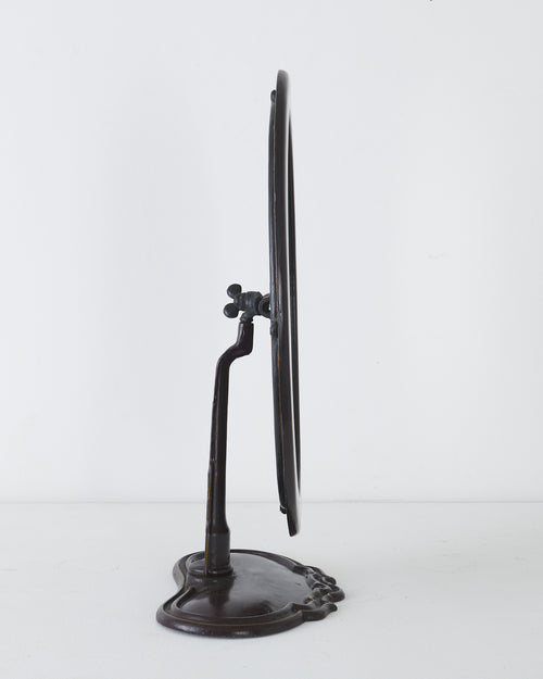 HABERDASHERY PAINTED IRON TABLE-TOP MIRROR, PAT.1850