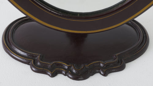 HABERDASHERY PAINTED IRON TABLE-TOP MIRROR, PAT.1850