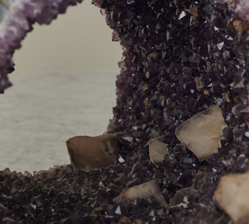 AMETHYST GEODE WITH QUARTZ FORMATIONS