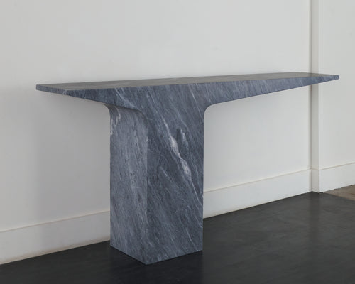 BLACK CALACATTA ZEBRINO MARBLE CONSOLE