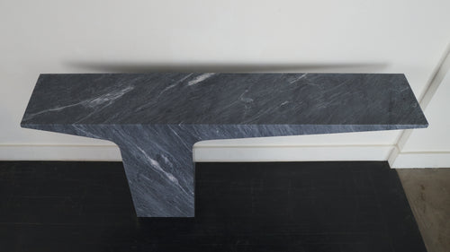 BLACK CALACATTA ZEBRINO MARBLE CONSOLE