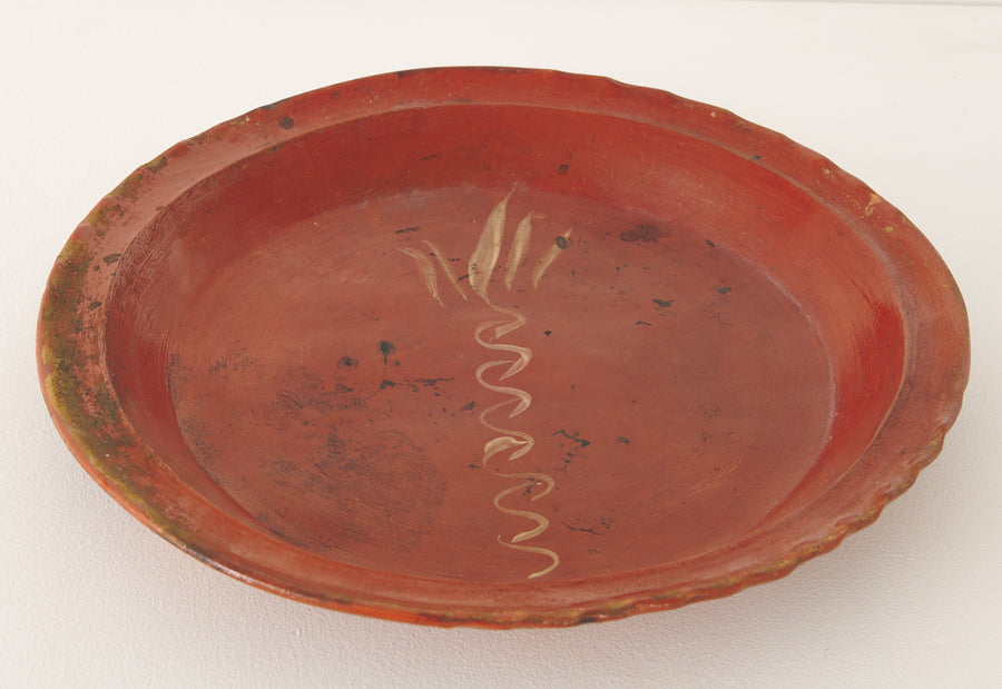 CLAY HAND PAINTED PLATTER