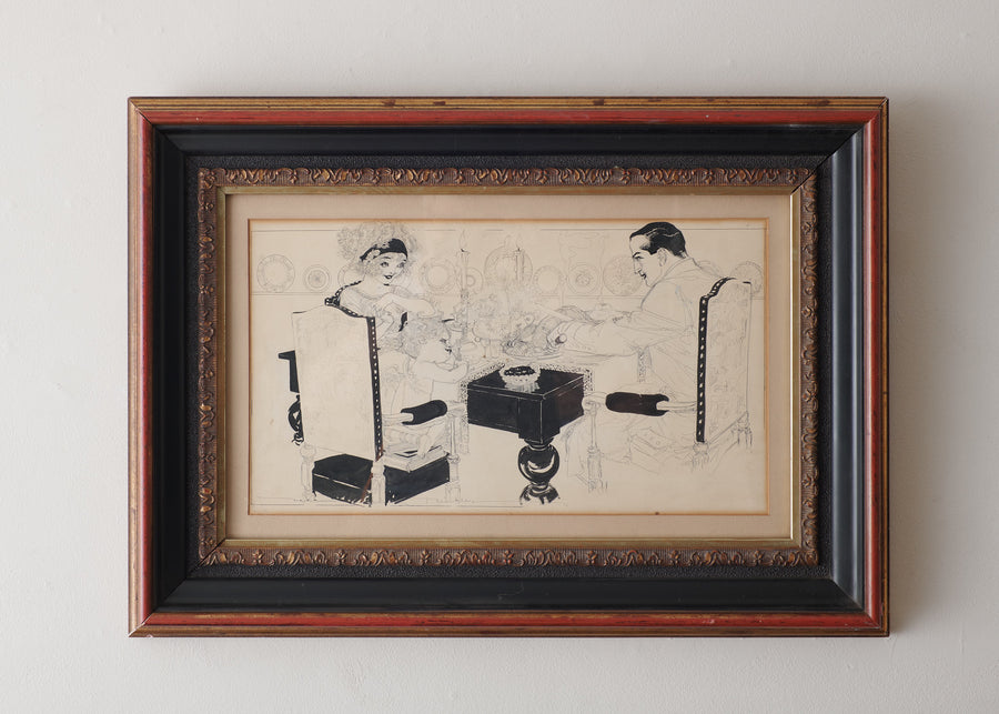 NELL BRINKLEY (1886-1944) PEN AND INK DRAWING, signed