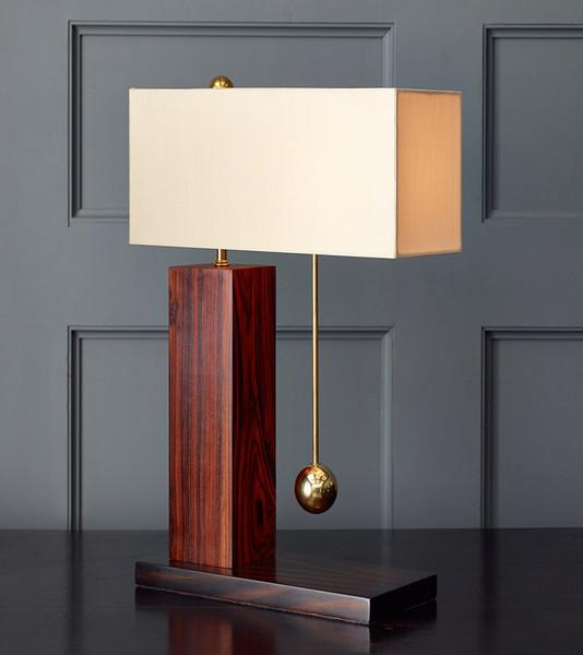 ONE WAY TABLE LAMP, BRASS BALL SERIES BY LIKA MOORE