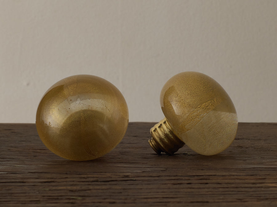 Image of PAIR OF SEGUSO (attrib) GLASS DOOR KNOBS