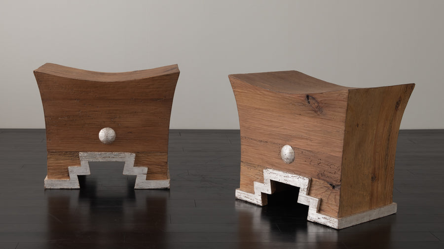 PAIR OF 'XALAPA' STOOLS BY MIKE DIAZ