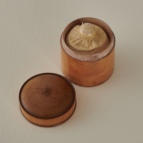 TURNED WOOD POWDER BOX